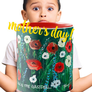 Flower Coffee Kopp för hennes akrylfärgningsmedel