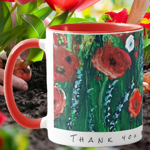 Flower Coffee Kopp för hennes akrylfärgningsmedel