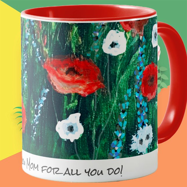 Flower Coffee Kopp för hennes akrylfärgningsmedel (Skapare uppladdad)