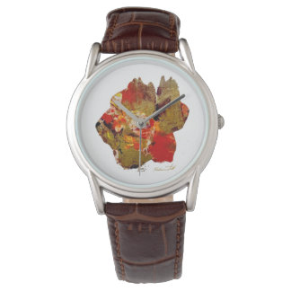 Flower collagraph art watch armbandsur