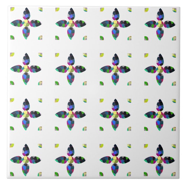 Flower Color Art Illustration Kakelplatta (Framsidan)