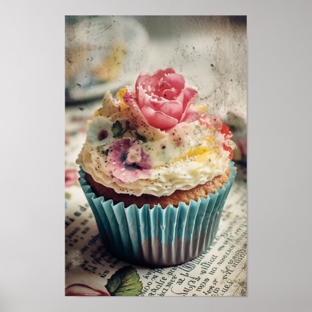 Flower Cupkaka Poster (Framsidan)