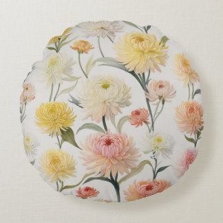 Flower Cushion Pillow Rund Kudde