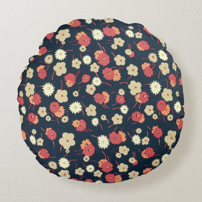 Flower Cushion Rund Kudde (Framsidan)