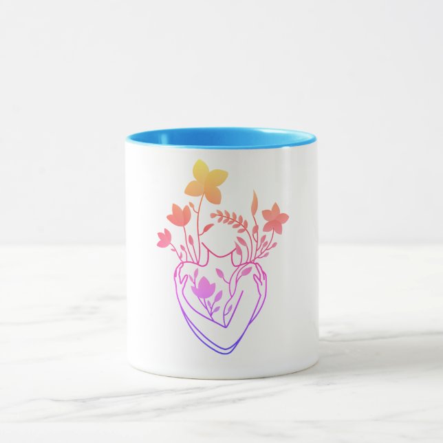 Flower Dam - Retro Blue Edition Mugg (Center)