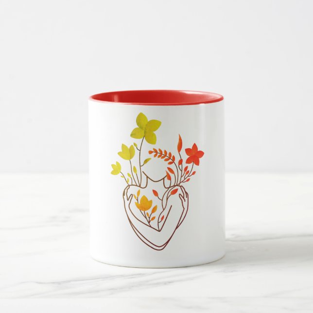 Flower Dam - Retro Red Edition Mugg (Center)
