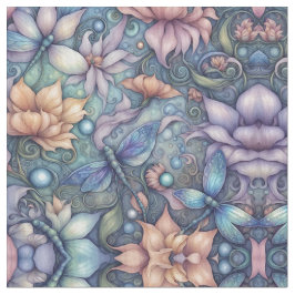 FLower Damask Blue Guld Design Tyg