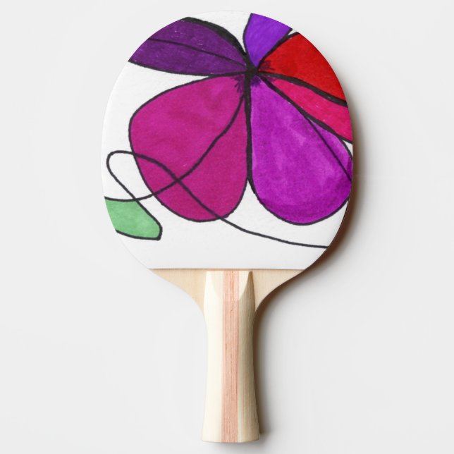"Flower Dance" Abstrakt Ping Pong Paddle Pingisracket (Baksidan)