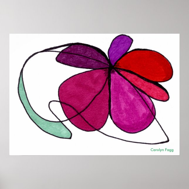 ’Flower Dance’ Design by Carolyn Fagg Poster (Framsidan)