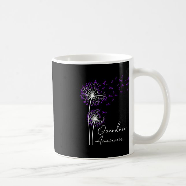Flower Dandelion Faith Hope Kärlek Lila Överdoseri Kaffemugg (Höger)
