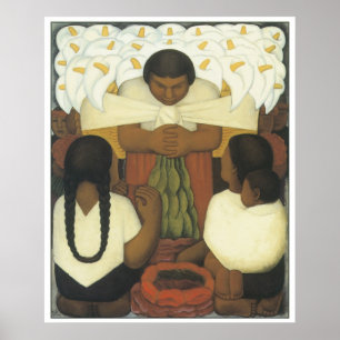 Flower Day, Diego Rivera Poster