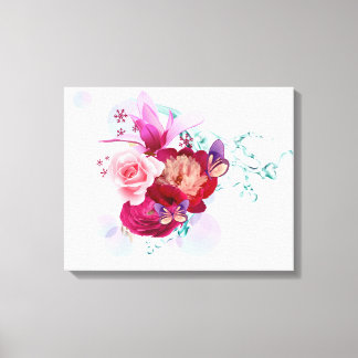 Flower Decor 12 Wrapped Canvas