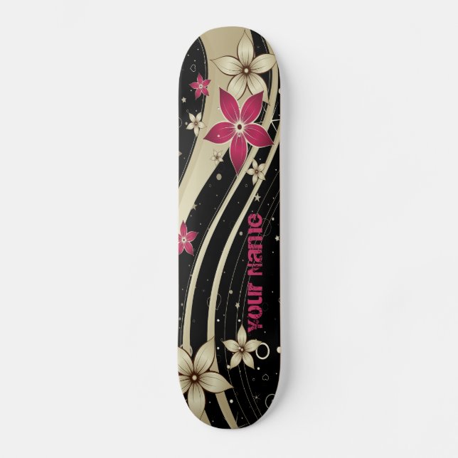 Flower Decor 19 Skateboard (Framsida)