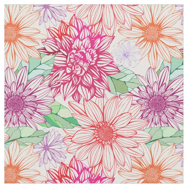 Flower Decor 26 Anpassningsbar Fabric Tyg (Närbild)