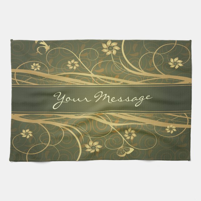 Flower Decor 6 Kitchen Towel Kökshandduk (Horisontell)