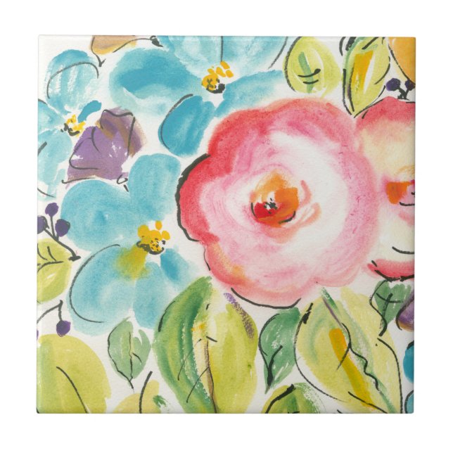 Flower Delight II Kakelplatta (Framsidan)