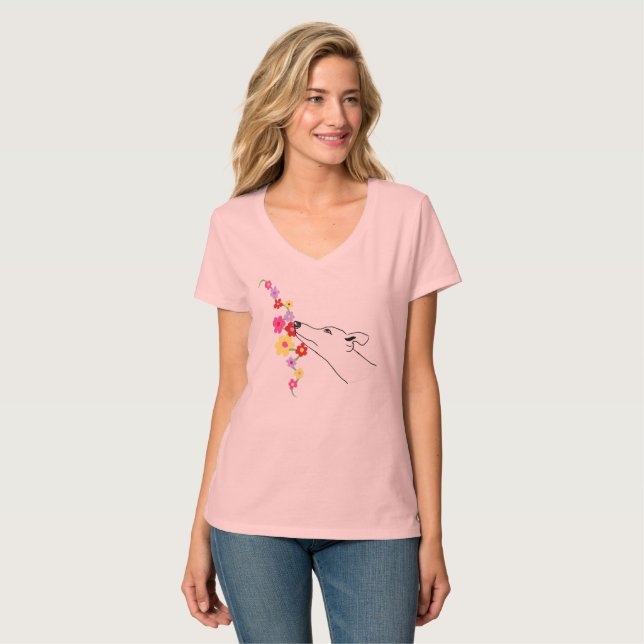 Flower dog tee shirt (Hel framsida)