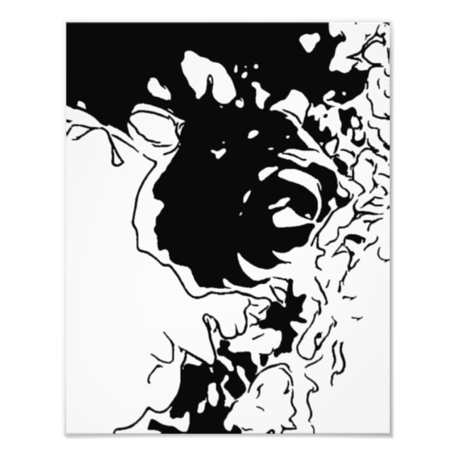 Flower Doodle Fototryck (Framsidan)
