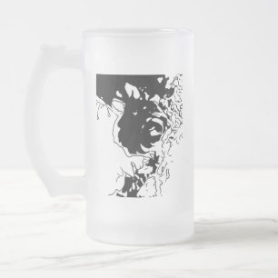 Flower Doodle Frostat Ölglas
