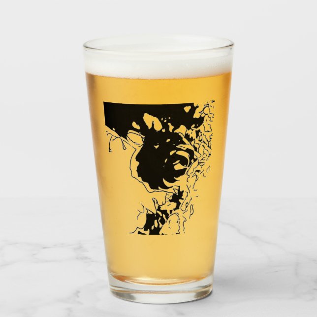 Flower Doodle Glaskopp (Framsida fylld)