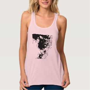 Flower Doodle Linne Med Racerback