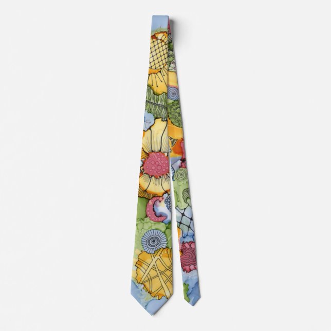 Flower Doodle Neck Tie Slips (Framsida)