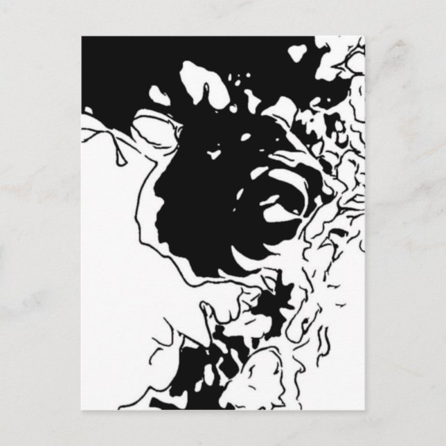 Flower Doodle Vykort (Framsida)
