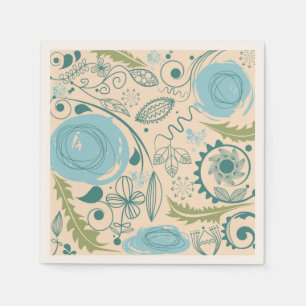 Flower Doodles Pappersservett