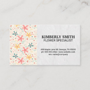 Flower Doodles Visitkort