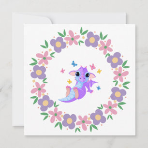 Flower Dragon Inbjudningar