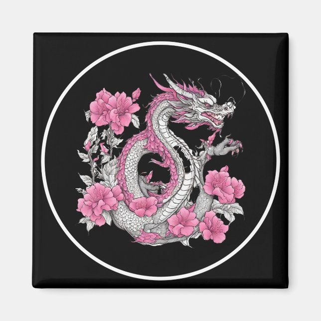 Flower Dragon Magnet (Framsidan)