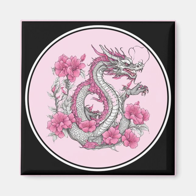 Flower Dragon Magnet (Framsidan)