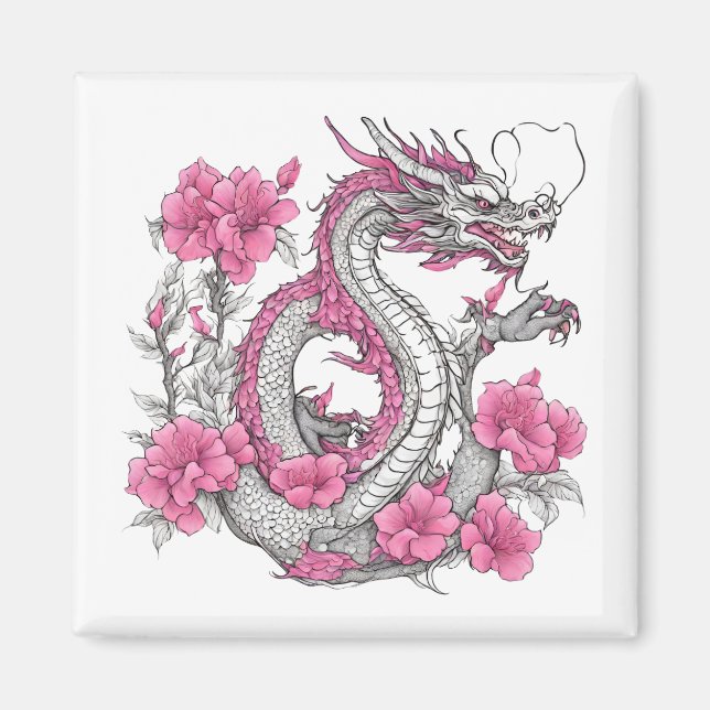 Flower Dragon Magnet (Framsidan)