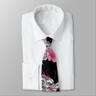 Flower Dragon Necktie Slips