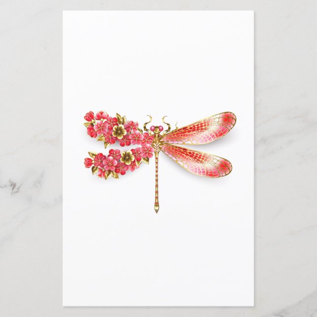 Flower drakonfluga med jewelry sakura (Framsida)