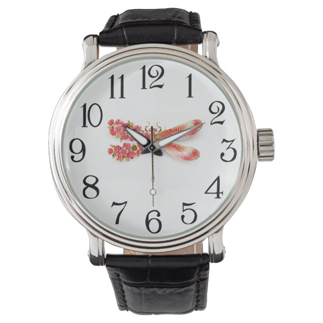 Flower drakonfluga med jewelry sakura armbandsur (Framsida)