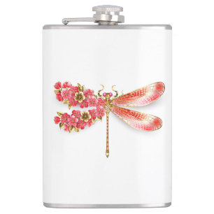 Flower drakonfluga med jewelry sakura fickplunta