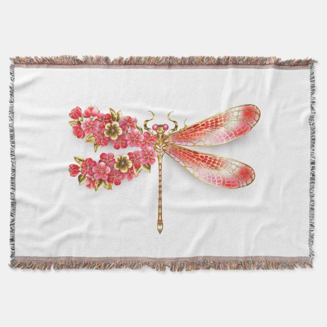 Flower drakonfluga med jewelry sakura filt (Framsidan)