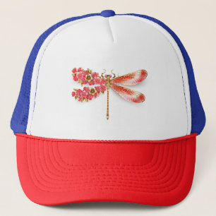 Flower drakonfluga med jewelry sakura keps