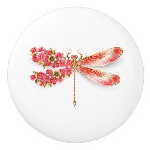 Flower drakonfluga med jewelry sakura knopp