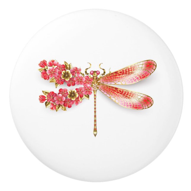Flower drakonfluga med jewelry sakura knopp (Framsidan)