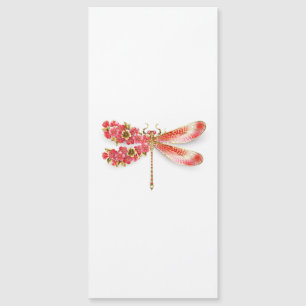 Flower drakonfluga med jewelry sakura magnetisk inbjudningskort