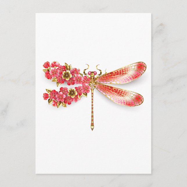 Flower drakonfluga med jewelry sakura meny (Framsida)