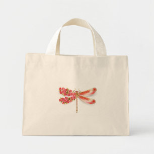 Flower drakonfluga med jewelry sakura mini tygkasse