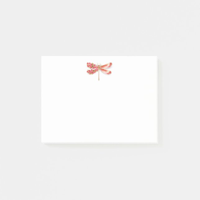 Flower drakonfluga med jewelry sakura post-it block (Framsida)