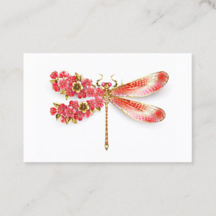 Flower drakonfluga med jewelry sakura tidsbeställning kort
