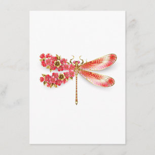 Flower drakonfluga med jewelry sakura tilläggskort