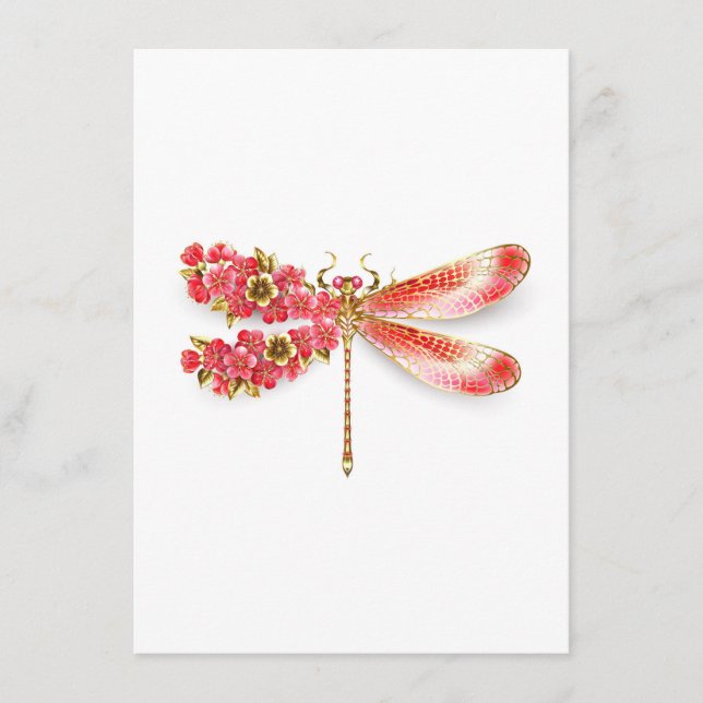 Flower drakonfluga med jewelry sakura tilläggskort (Framsida)