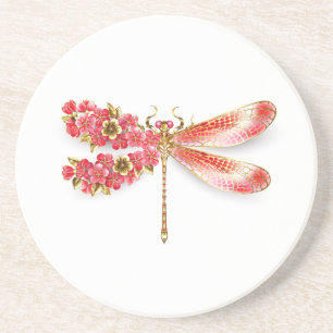Flower drakonfluga med jewelry sakura underlägg