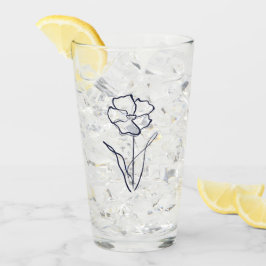 Flower drawing glaskopp